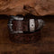 Cintura in pelle da uomo in stile western - Fibbia incisa, classico stile cowboy