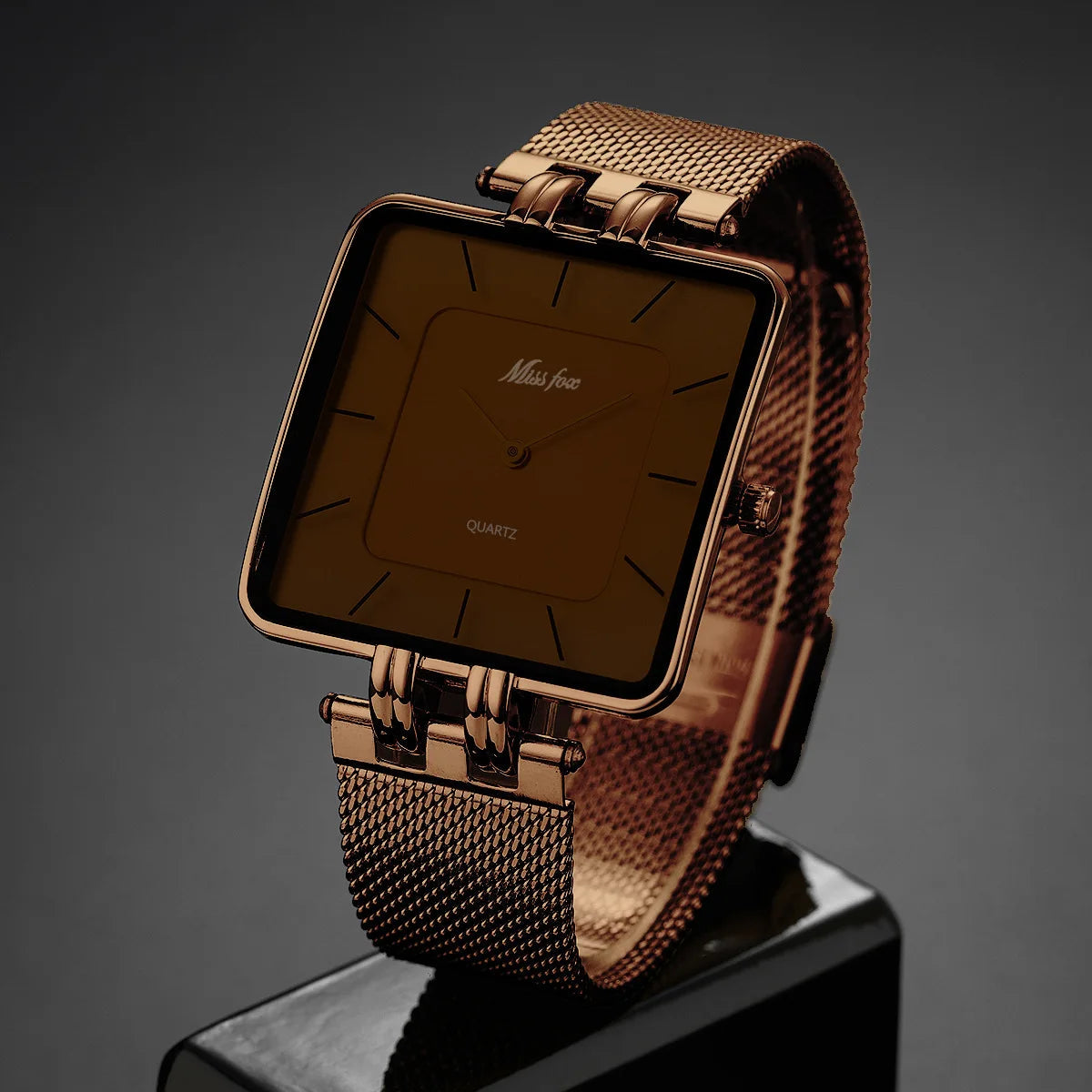 Astor Square Watch - Redwood Main