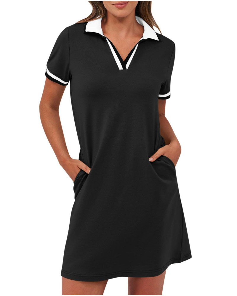 Abito Polo da Donna – Vestito Sportivo per Tennis e Golf con Colletto e Tasche