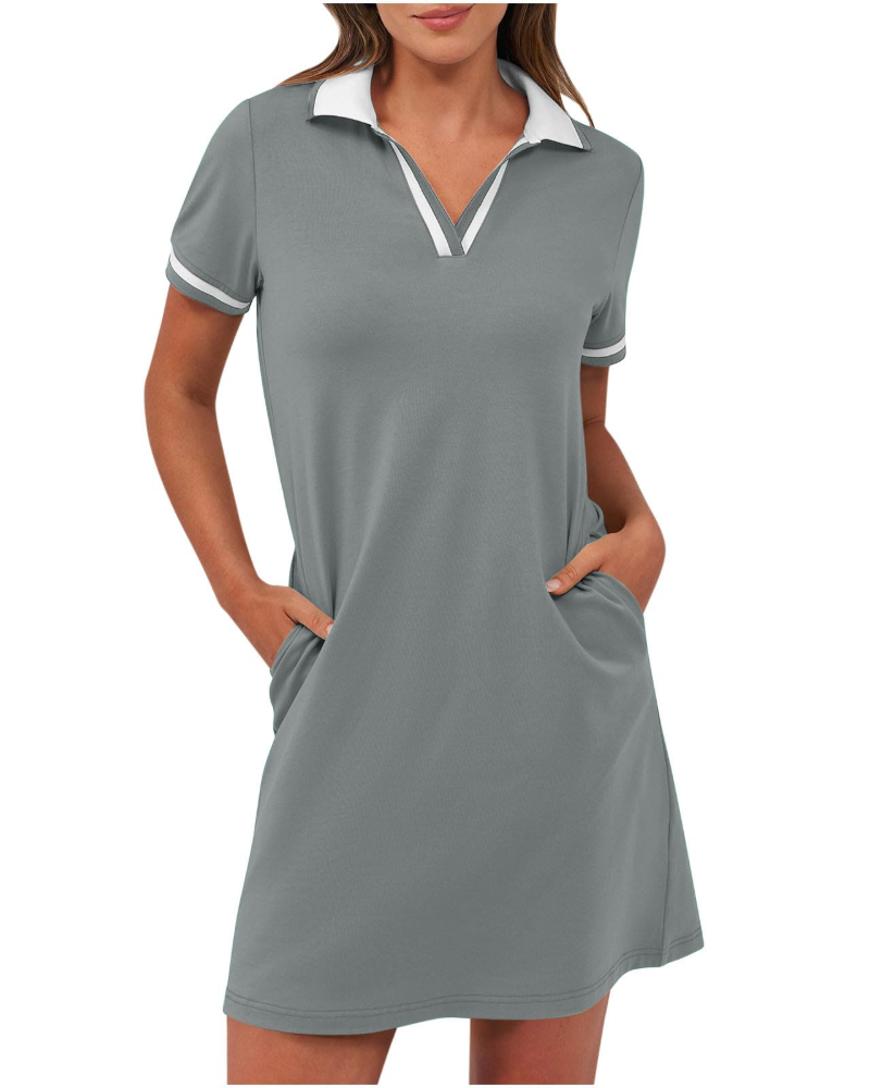 Abito Polo da Donna – Vestito Sportivo per Tennis e Golf con Colletto e Tasche