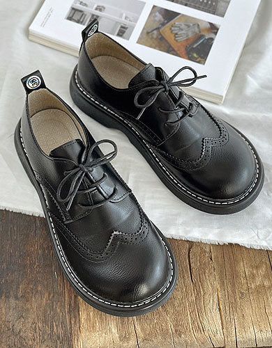 Scarpe Oxford da Donna a Punta Quadrata Larga