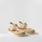 Sandali espadrillas da donna con cinturino e suola platform estiva