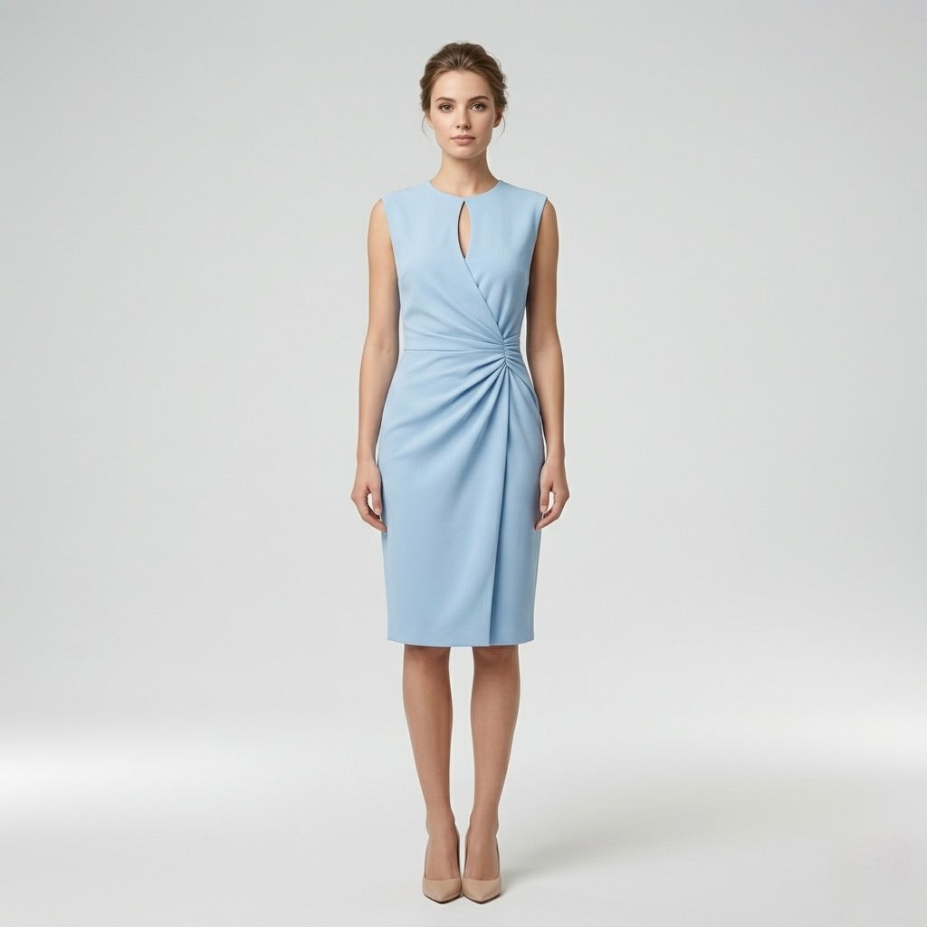 Abito Midi Elegante da Donna Senza Maniche – Vestito Slim Fit Raffinato