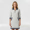 Abito Corto Casual da Donna con Zip e Colletto – Vestito Sportivo Elegante