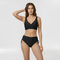 Bikini da donna con top incrociato e spalline larghe per mare