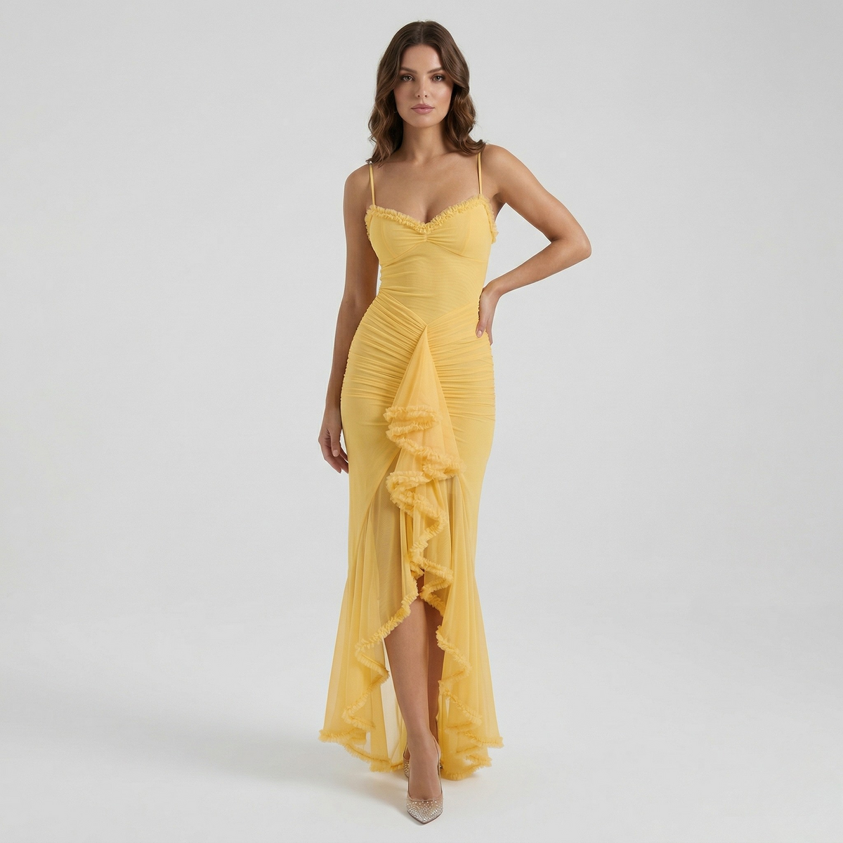 Abito Maxi Elegante da Donna con Spacco – Vestito Lungo Estivo Fluido