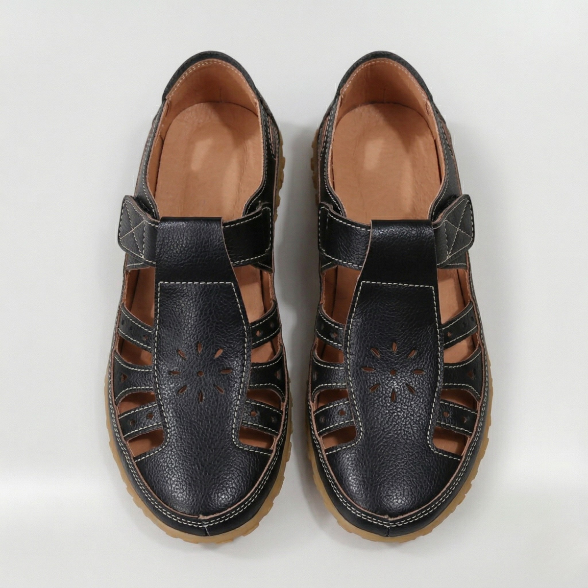 Sandali Donna Comfort con Chiusura a Strappo Scarpe Ortopediche Traspiranti Casual