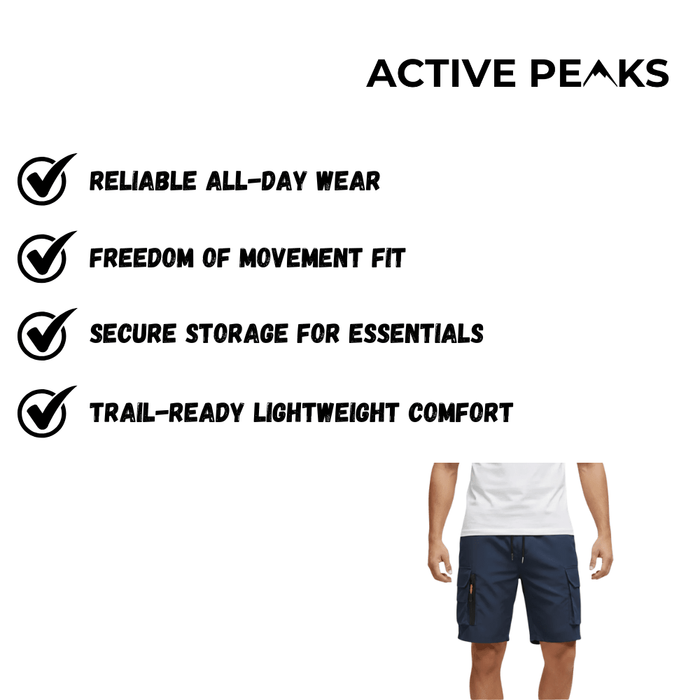 Lightweight Zip - Pocket Cargo Shorts for Men | Active Peaks - Active Peaks