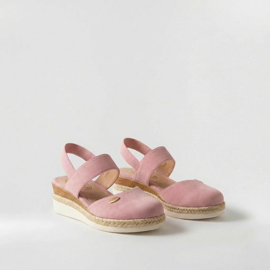 Sandali espadrillas da donna con cinturino e suola platform estiva