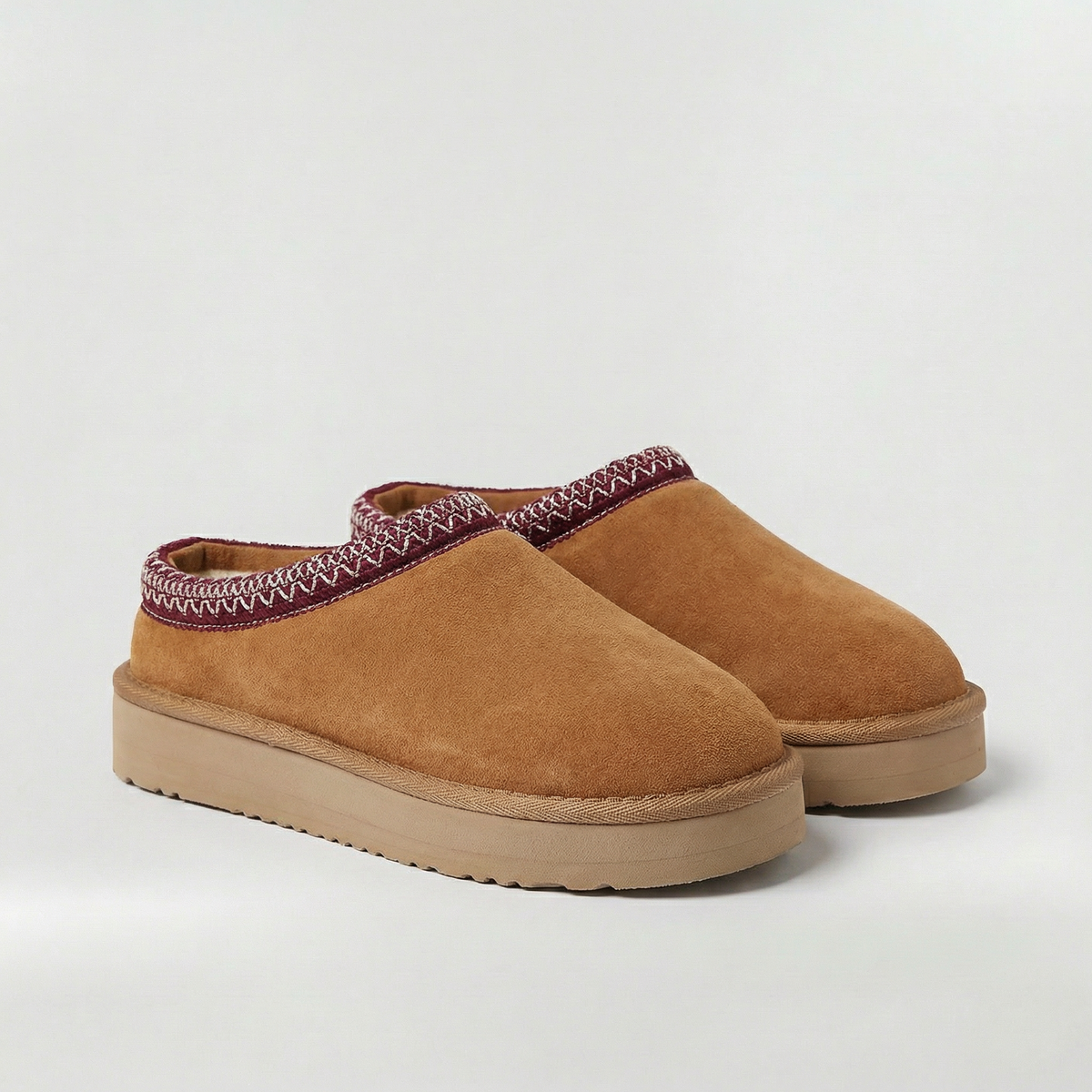 Pantofole Donna Invernali con Suola Platform Scarpe Casa Calde Stile Ciabatte Casual