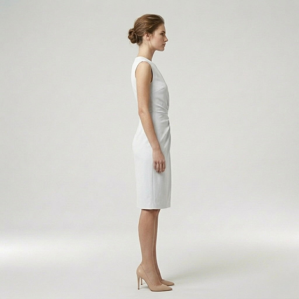 Abito Midi Elegante da Donna Senza Maniche – Vestito Slim Fit Raffinato