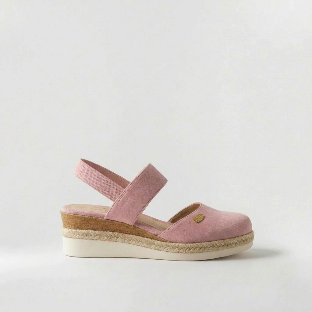 Sandali espadrillas da donna con cinturino e suola platform estiva