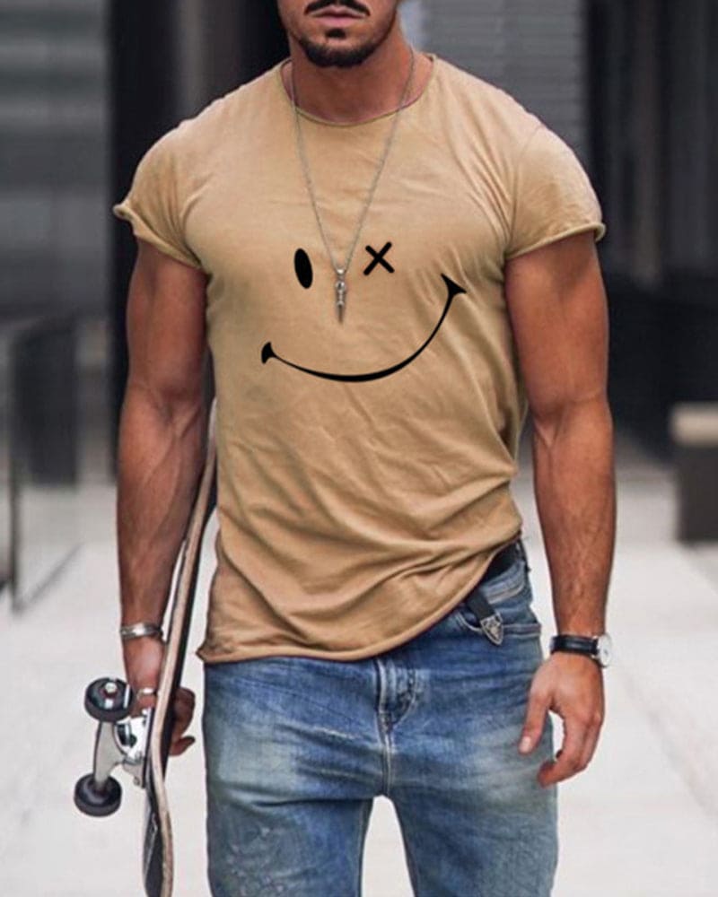 T-shirt Uomo in Cotone a Manica Corta Girocollo | Maglietta Casual Regular Fit per Uso Quotidiano Leggera e Traspirante