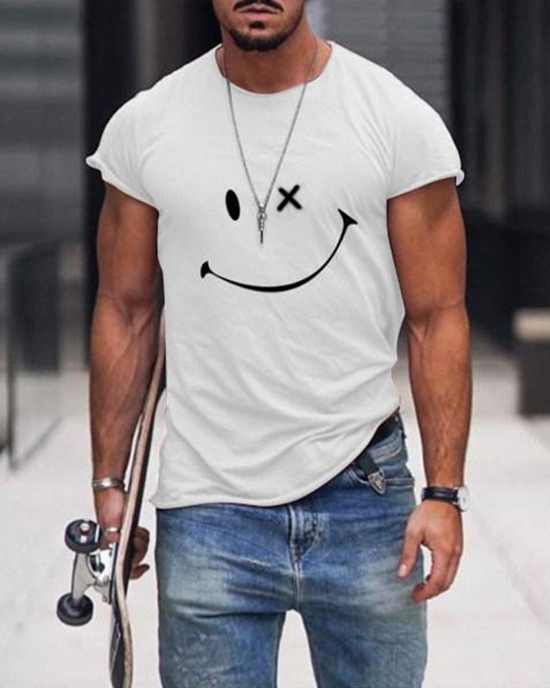 T-shirt Uomo in Cotone a Manica Corta Girocollo | Maglietta Casual Regular Fit per Uso Quotidiano Leggera e Traspirante