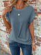 T-shirt Estivo da Donna con Maniche Corte e Girocollo in Tessuto Leggero