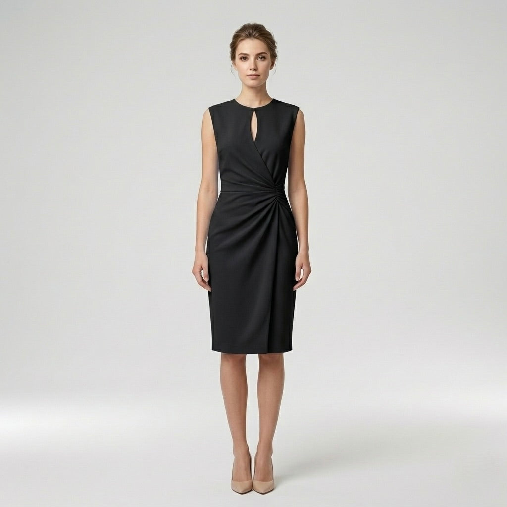 Abito Midi Elegante da Donna Senza Maniche – Vestito Slim Fit Raffinato