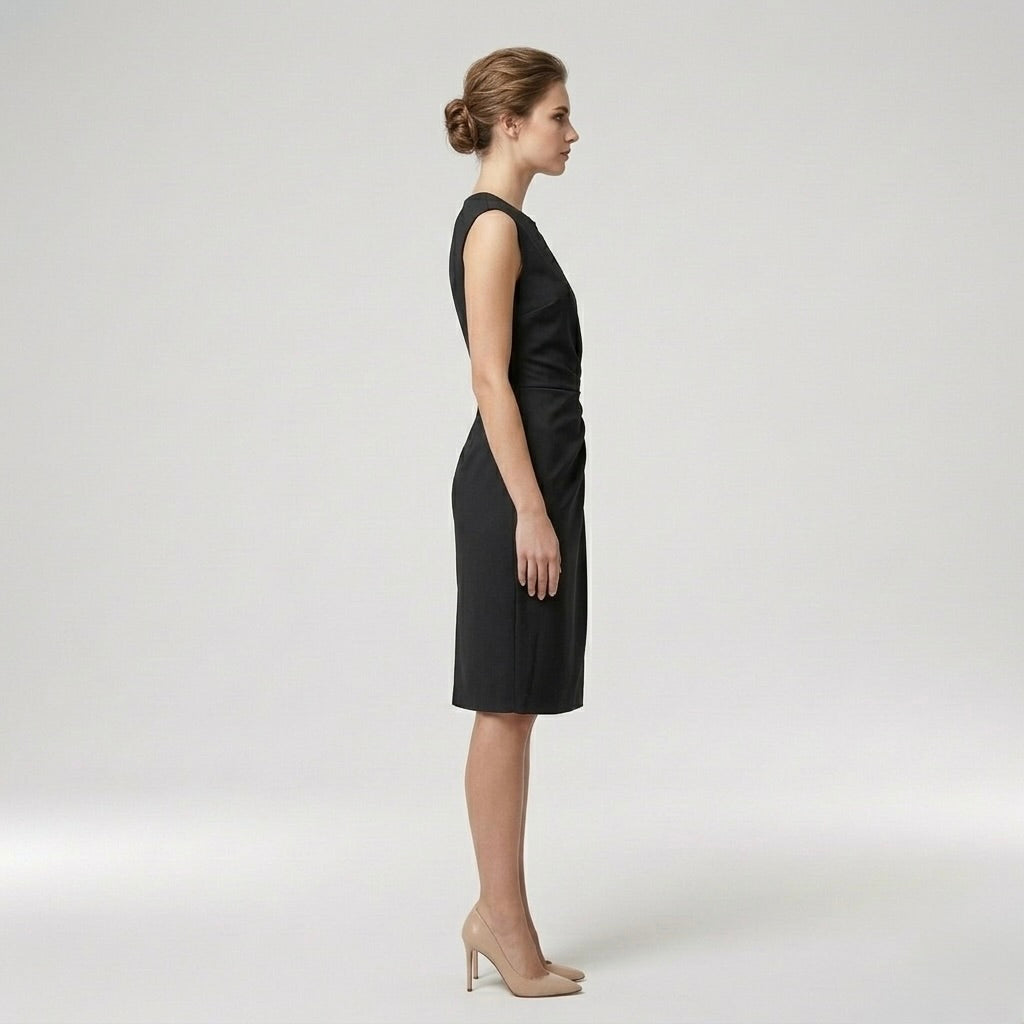 Abito Midi Elegante da Donna Senza Maniche – Vestito Slim Fit Raffinato