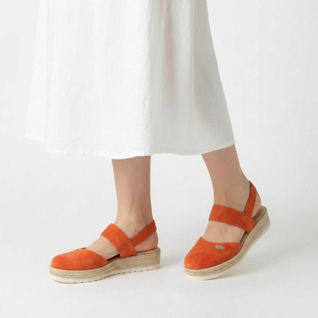 Sandali espadrillas da donna con cinturino e suola platform estiva