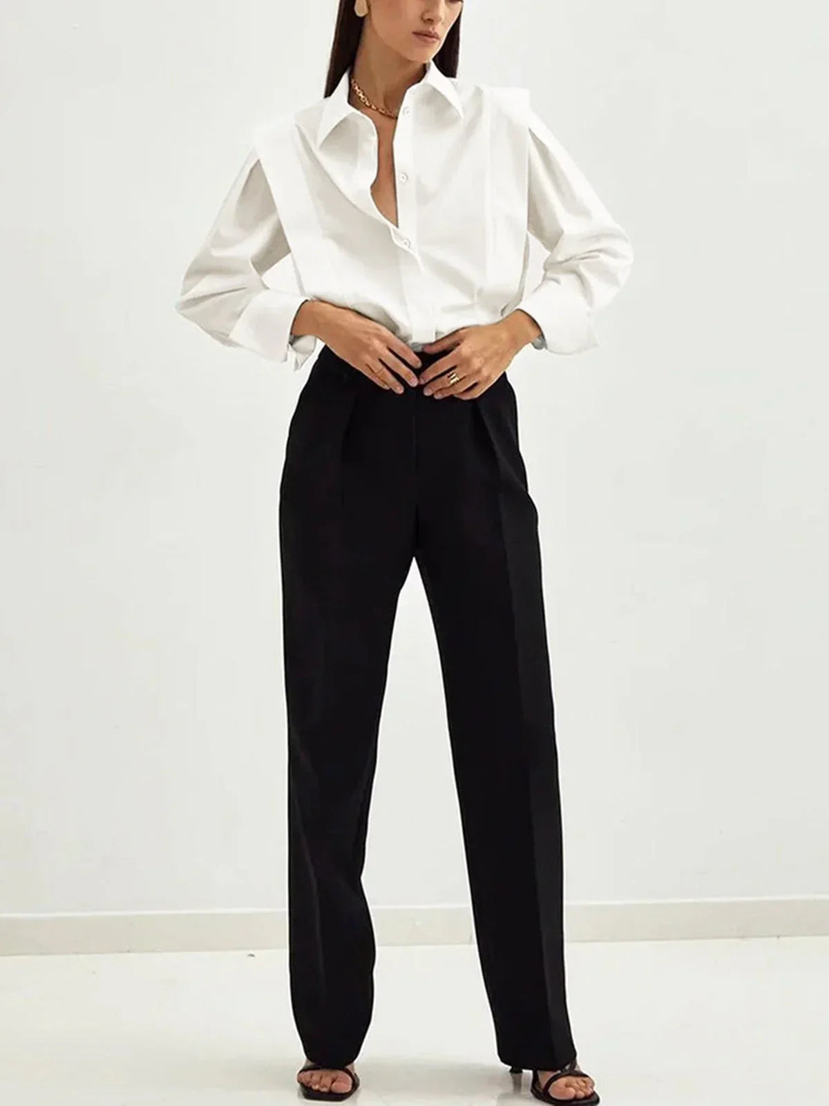 Camicia donna a quadri con bottoni multipli e colori vari