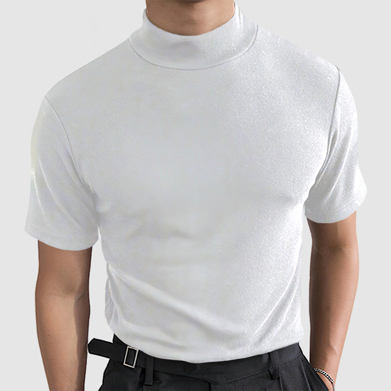T-shirt Uomo in Cotone Elasticizzato Morbido | Maglietta Girocollo Traspirante per Uso Quotidiano | Vestibilità Flessibile