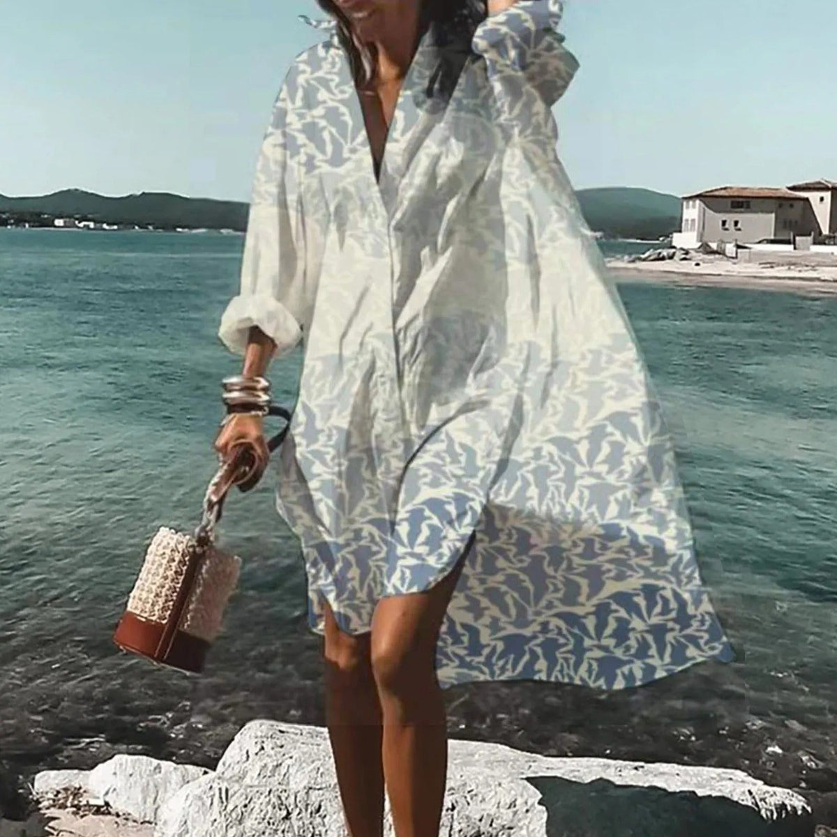Abito a Camicia Florence da Donna – Vestito Casual in Lino Leggero con Taglio Dritto e Stile Estivo