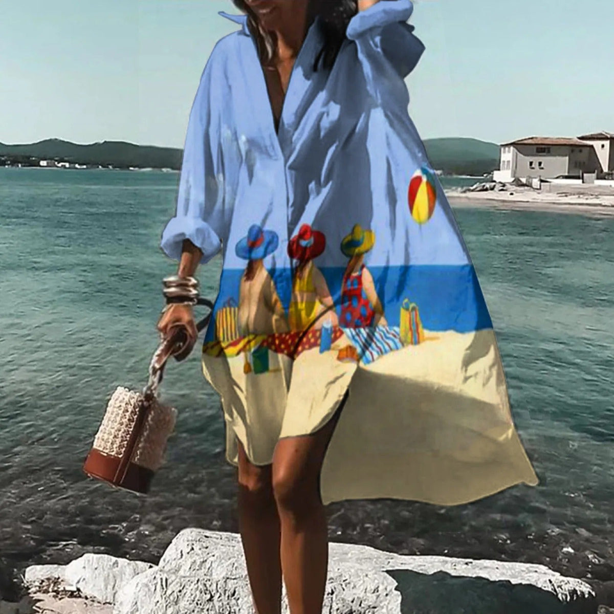 Abito a Camicia Florence da Donna – Vestito Casual in Lino Leggero con Taglio Dritto e Stile Estivo