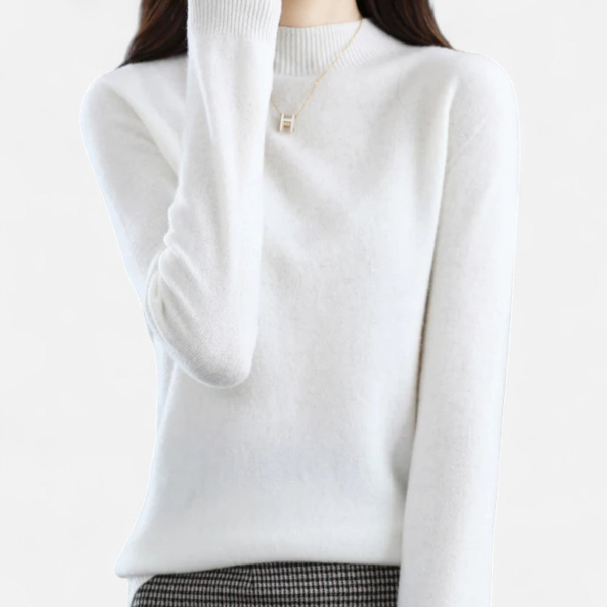 Maglione a Mezzo Collo in Pura Lana da Donna
