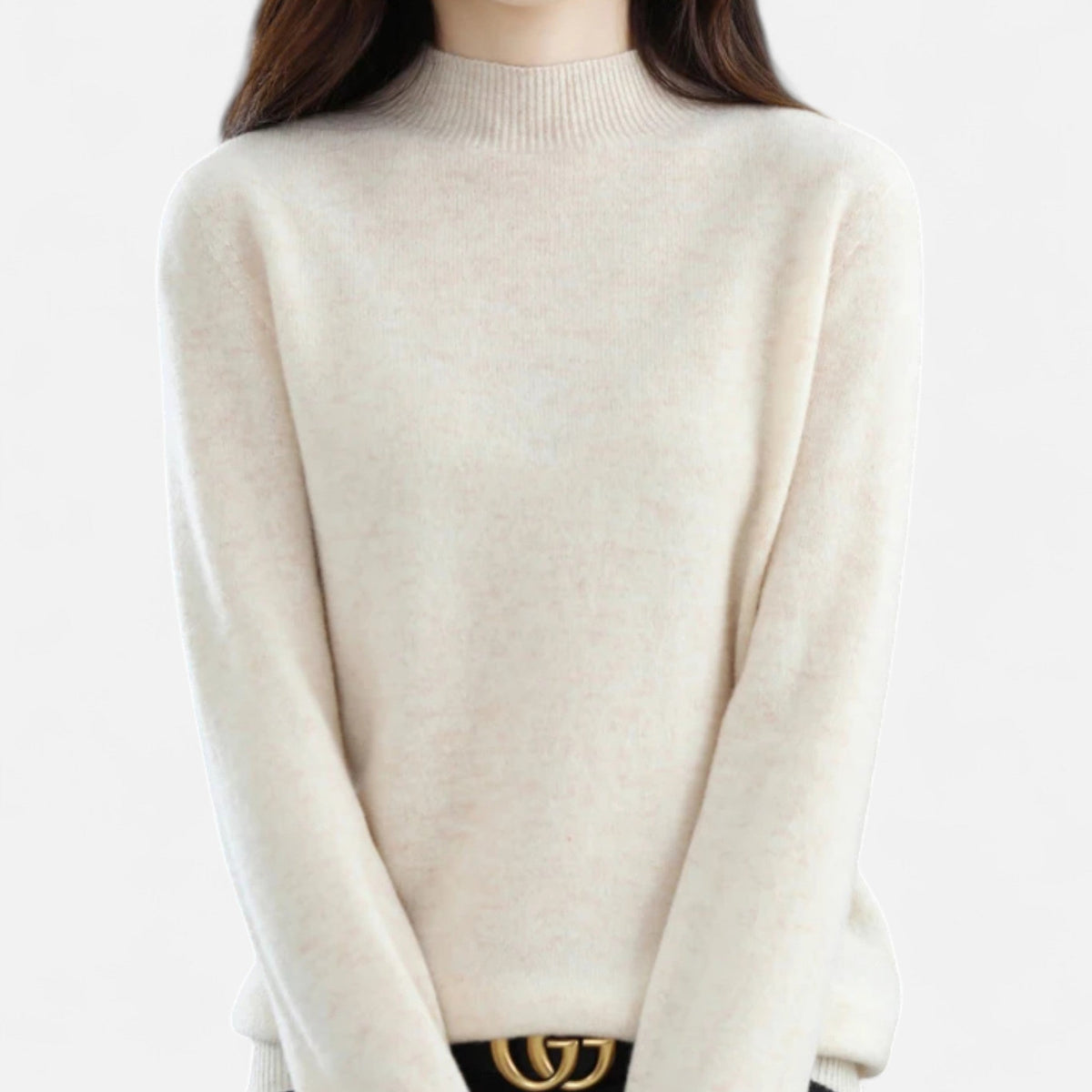 Maglione a Mezzo Collo in Pura Lana da Donna