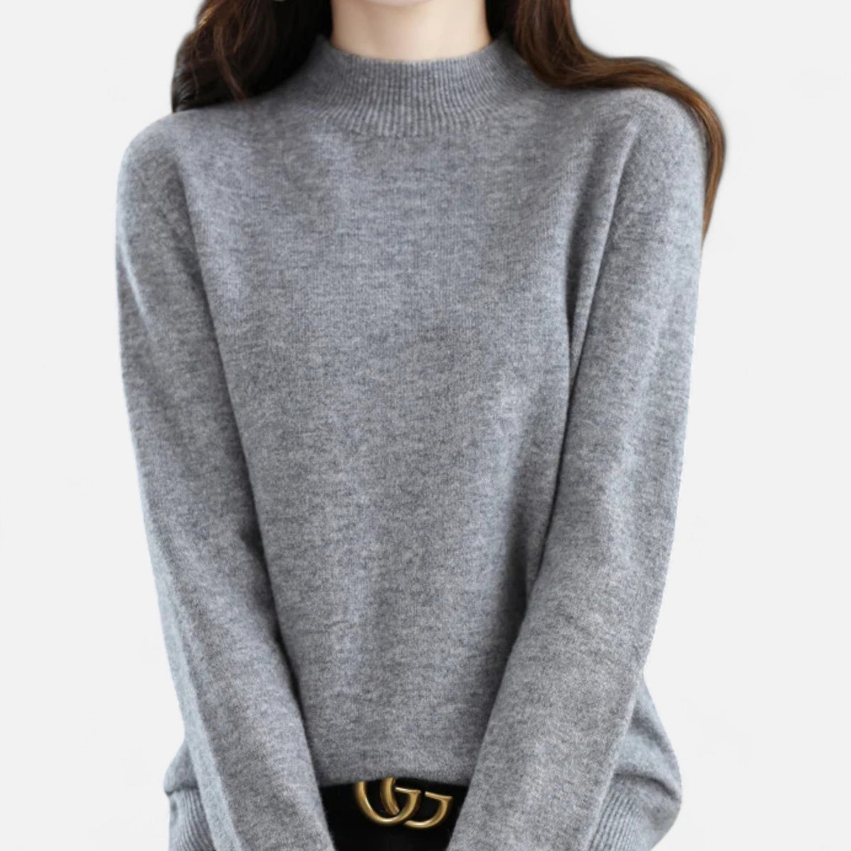 Maglione a Mezzo Collo in Pura Lana da Donna