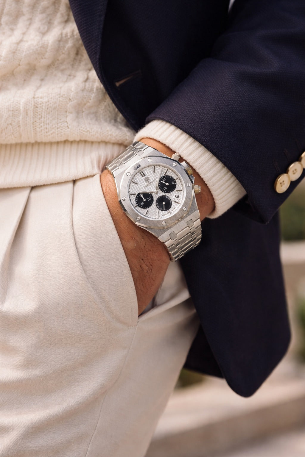 Lucas | Orologio da Polso Cronografo da Uomo in Acciaio Inossidabile