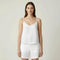 Canotta donna lino estiva spalline sottili top casual leggero traspirante