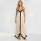 Abito lungo donna elegante con spalline sottili vestito maxi da sera con scollo V