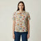 Blusa Donna a Pois Maniche Corte Camicia Casual Colletto Abbigliamento Donna