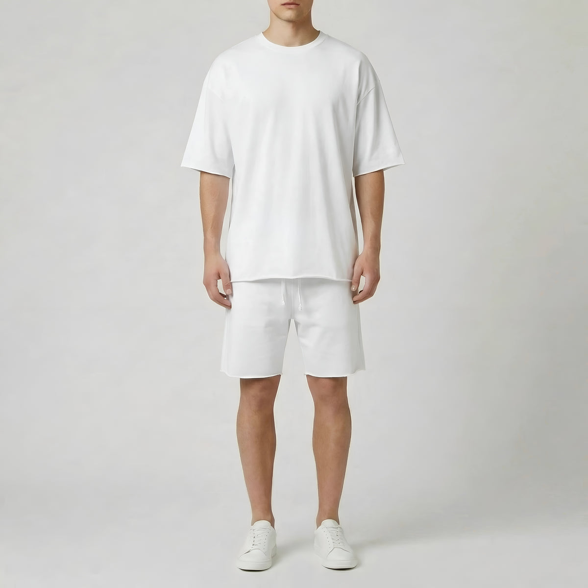Completo Uomo T-Shirt e Pantaloncini in Cotone Set Casual Estivo Sportivo Uomo