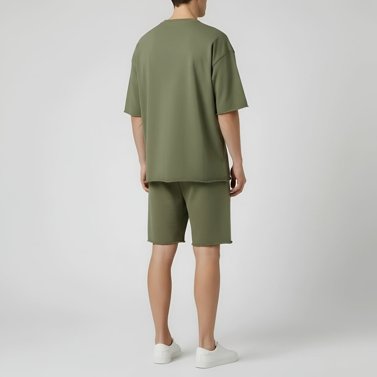 Completo Uomo T-Shirt e Pantaloncini in Cotone Set Casual Estivo Sportivo Uomo