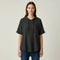 Blusa Donna Oversize in Cotone Maniche Corte Tunica Casual Larga con Bottoni