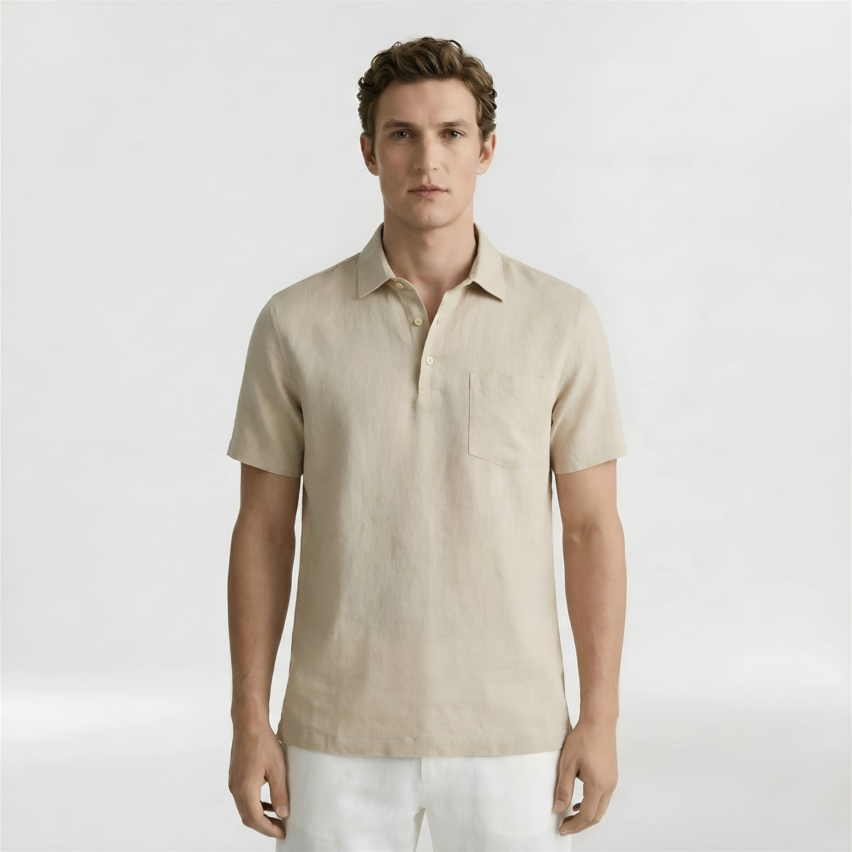 Polo Uomo Maniche Corte in Cotone Maglia Polo Casual con Colletto Bottoni Uomo