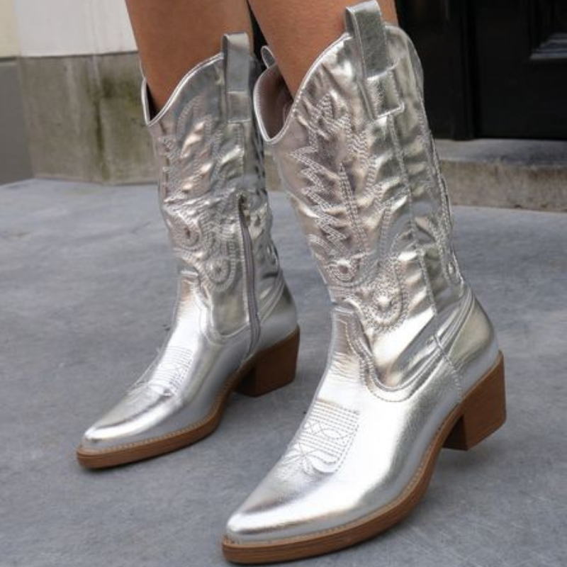 Gracie | Stivali Cowboy Metallici Eleganti da Donna