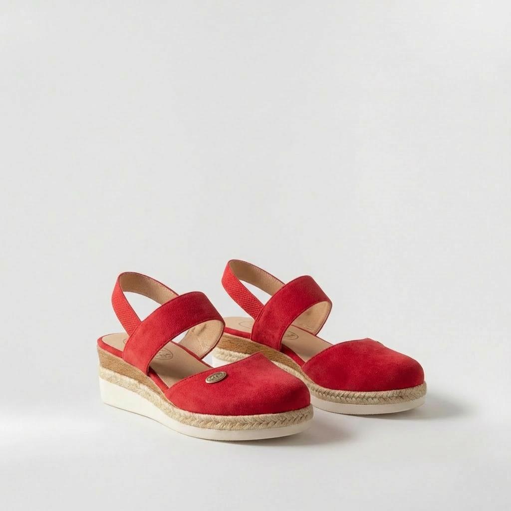 Sandali espadrillas da donna con cinturino e suola platform estiva