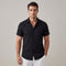 Camicia da uomo a righe a maniche corte con colletto classico