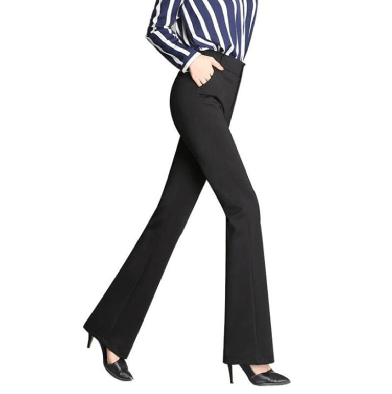 Pantaloni sartoriali eleganti da donna con taglio ad A e vita alta