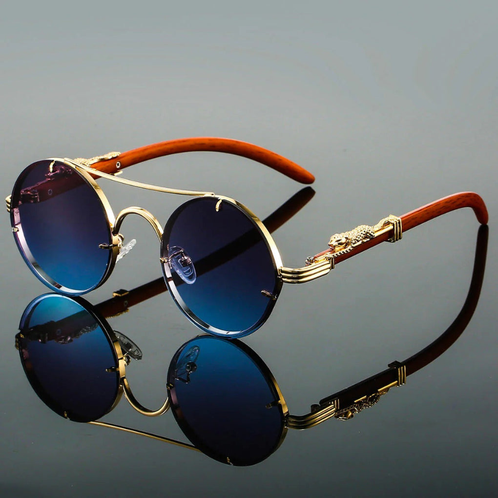 Occhiali da Sole Vintage a Doppio Ponte - Stile Retrò e Protezione Moderna