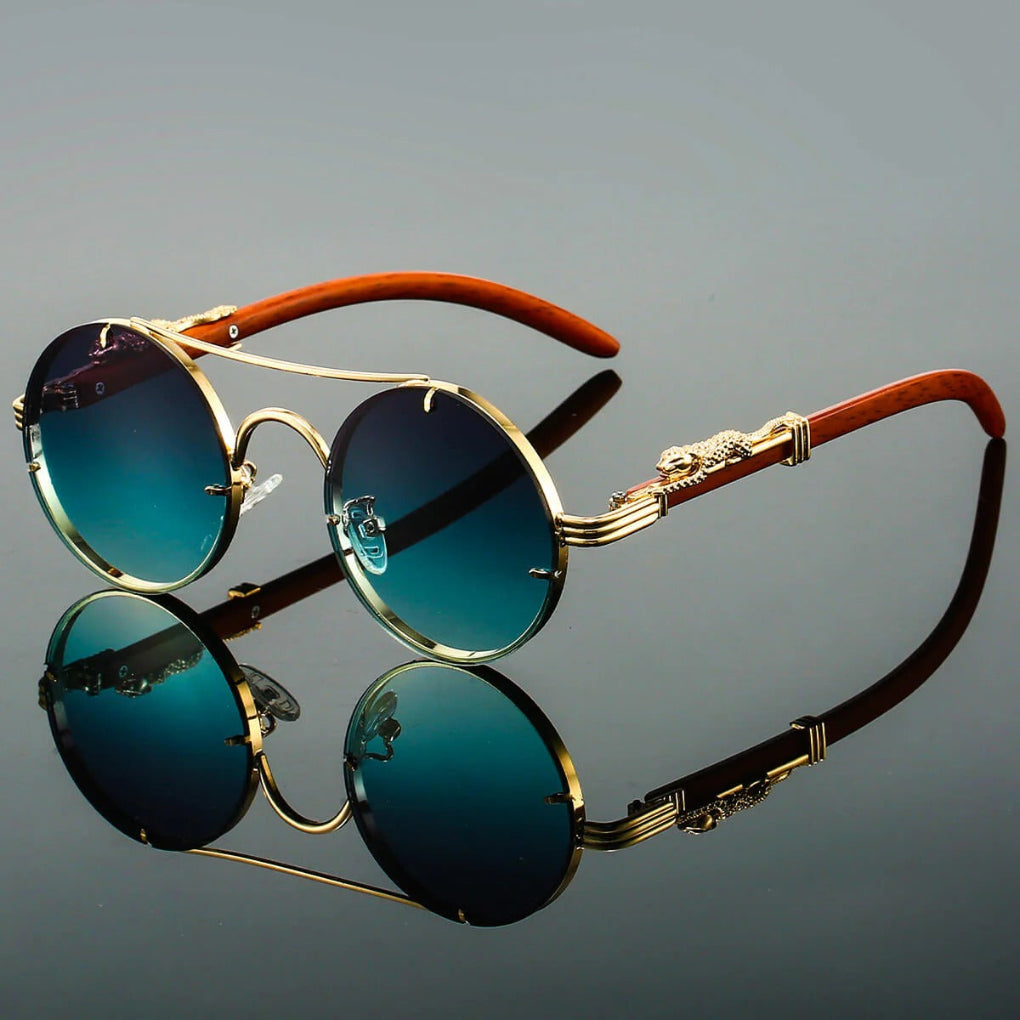 Occhiali da Sole Vintage a Doppio Ponte - Stile Retrò e Protezione Moderna