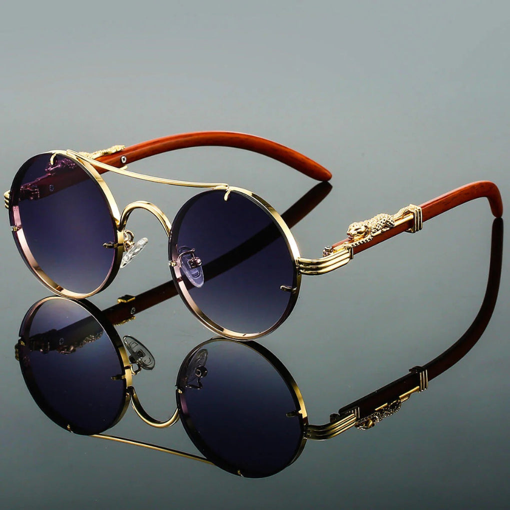Occhiali da Sole Vintage a Doppio Ponte - Stile Retrò e Protezione Moderna