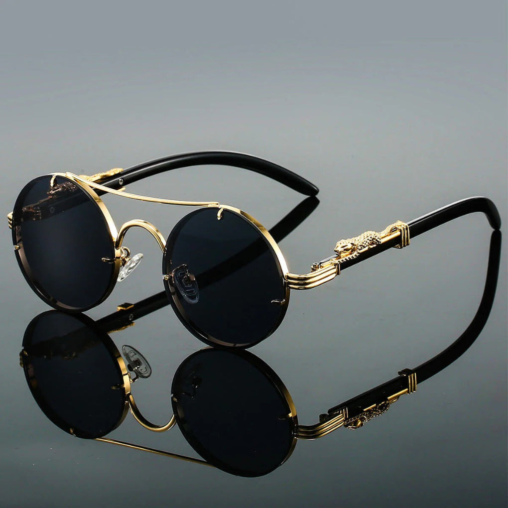 Occhiali da Sole Vintage a Doppio Ponte - Stile Retrò e Protezione Moderna