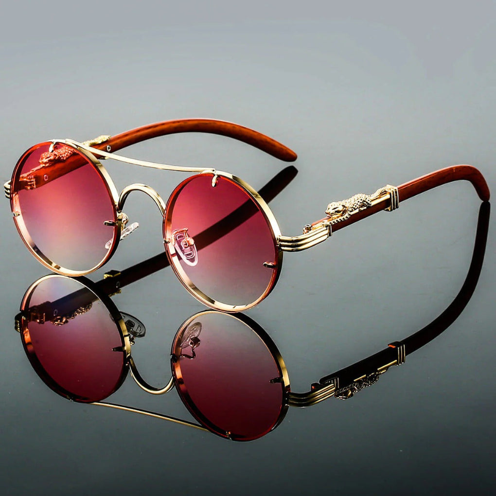 Occhiali da Sole Vintage a Doppio Ponte - Stile Retrò e Protezione Moderna