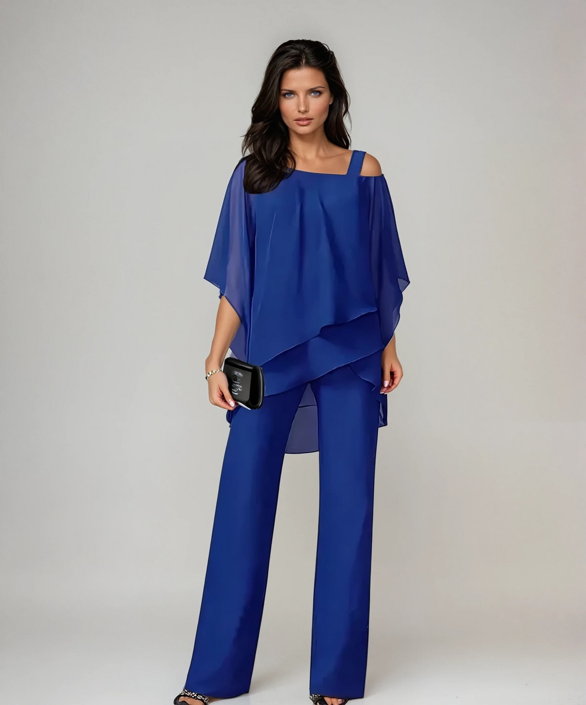 Elegante completo a due pezzi a strati