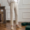 Elegante Pantalone Uomo Sartoriale Piega Gamba Dritta