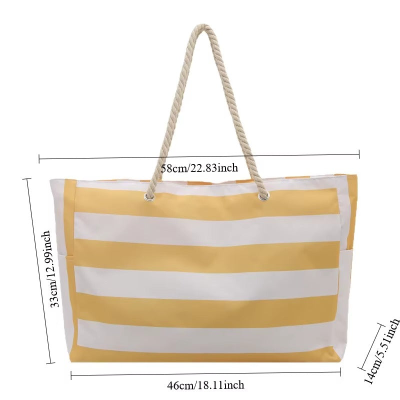 Borsa da Spiaggia Impermeabile - Grande Capacità con Tasche
