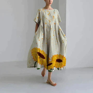 Zara Abito Donna – Stampa Floreale Elegante, Comfort Traspirante & Taglio Casual